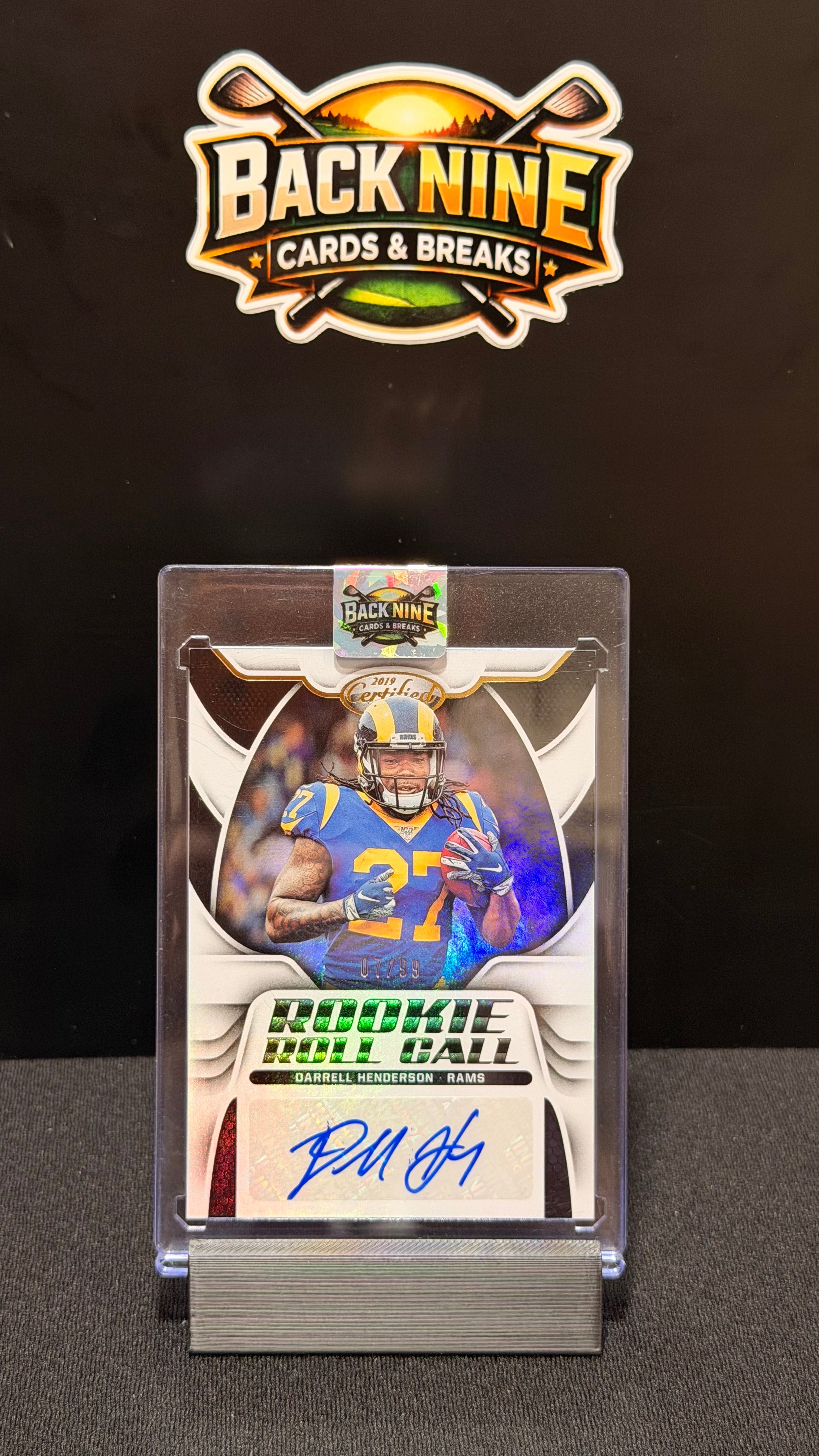 2019 Certified Darrell Henderson Rookie Auto